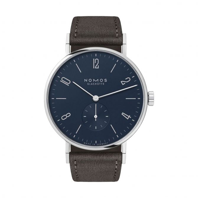 Nomos Glashutte Tangente 38mm Watch, Midnight Black and Blue Dial