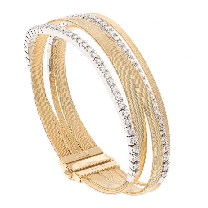 Marco Bicego Masai Five-Strand Bracelet in Yellow & White Gold