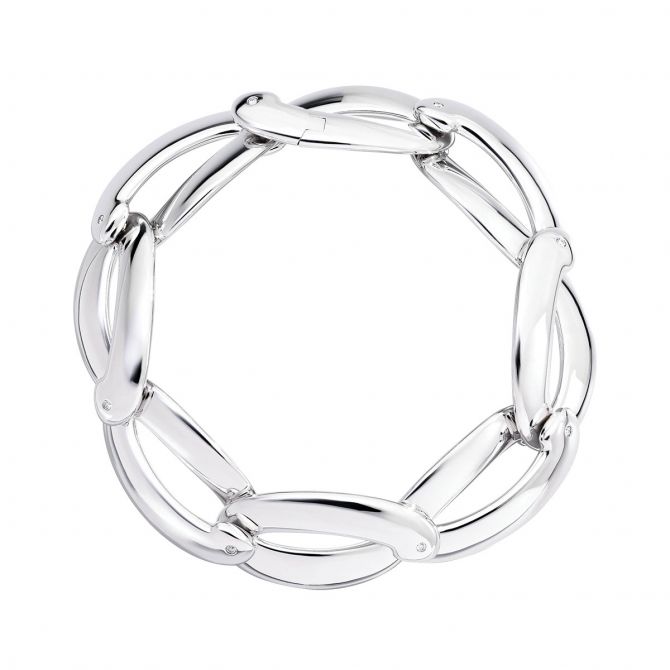 Vhernier Olimpia White Gold Link Bracelet, 7.5"