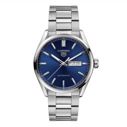 TAG Heuer Carrera Twin Time 41mm Automatic Watch Navy Blue and