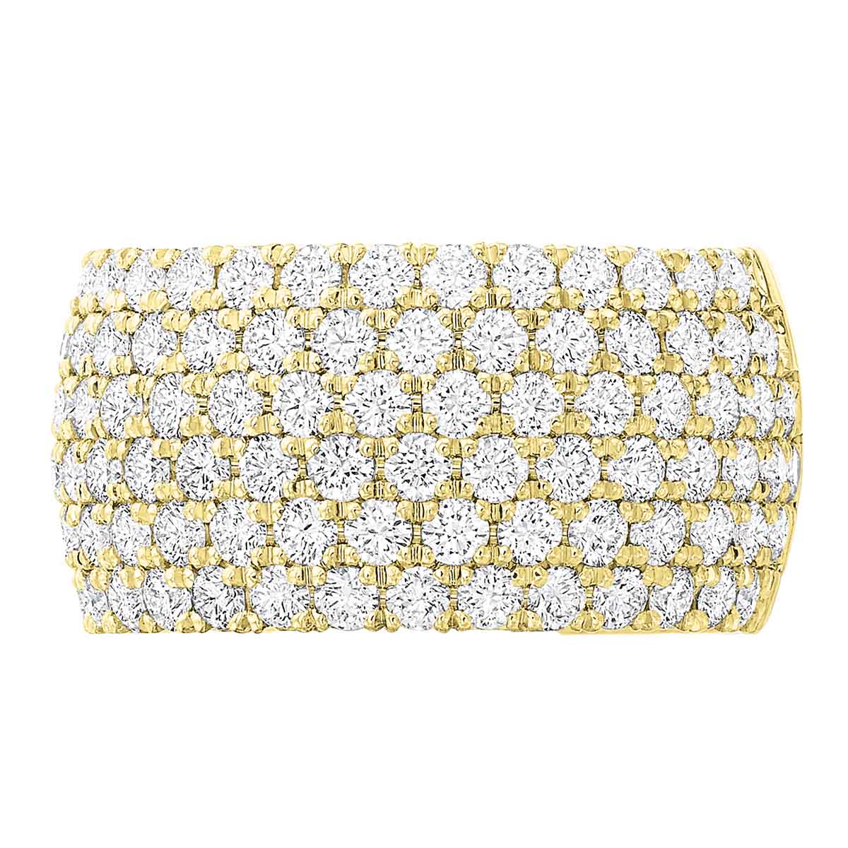 Diamond Pavé 6 Row Wedding Band in Yellow Gold | Borsheims