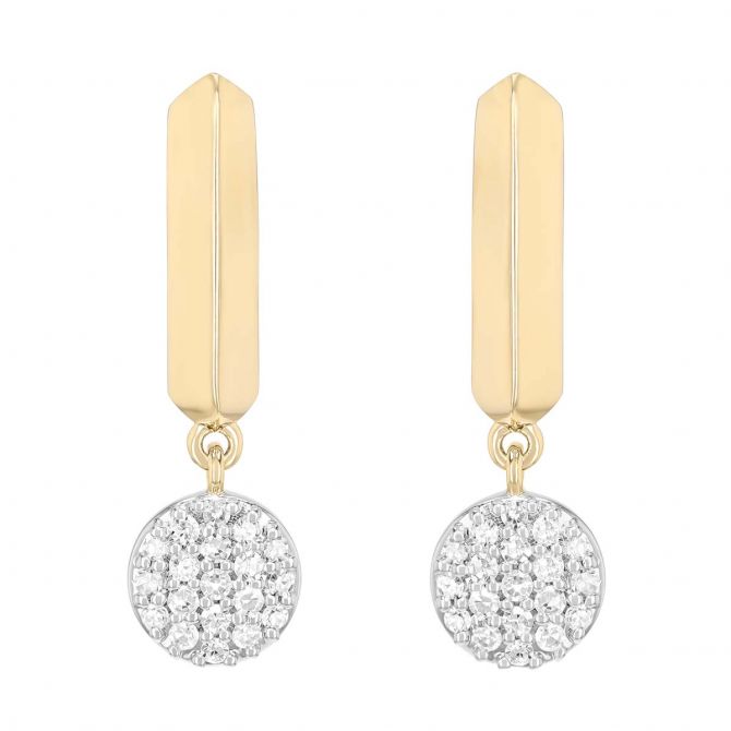 14K Yellow Gold Hanging Bar Drop Earrings – JewelryAffairs