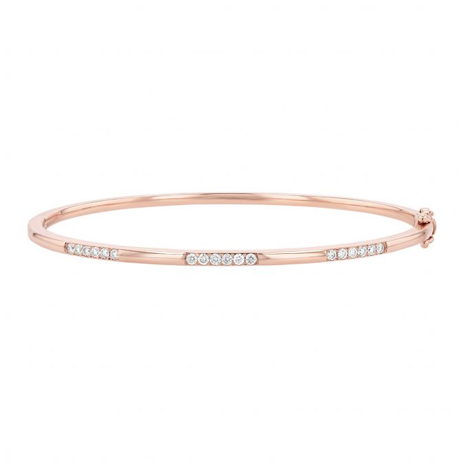 Truly Yours Diamond Bangle Bracelet in Rose Gold