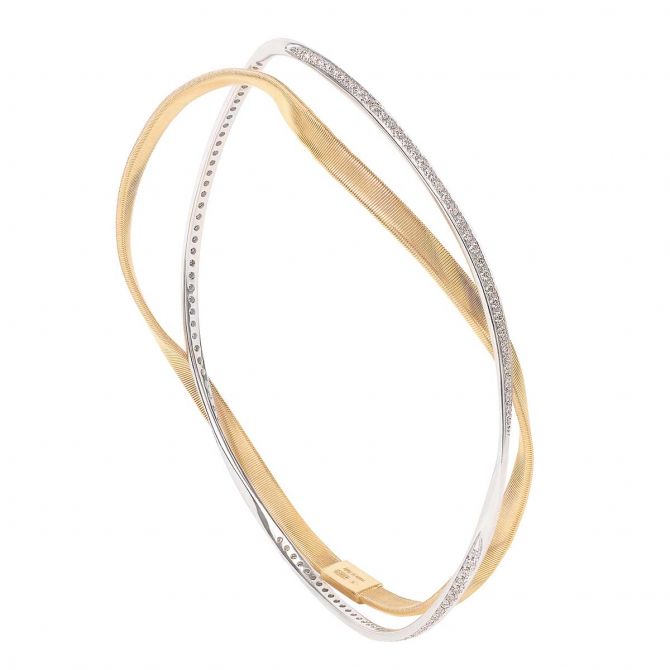 Marco Bicego Marrakech Diamond & Yellow Gold 2 Strand Bracelet