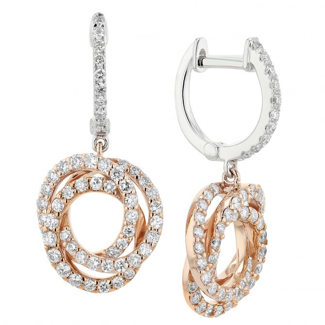 Priyaasi American Diamond Rose Gold Plated Jhumka Earring : Amazon.in:  Fashion