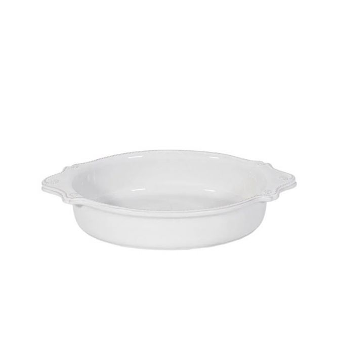 Juliska Berry and Thread 13" Oval Baker, Whitewash