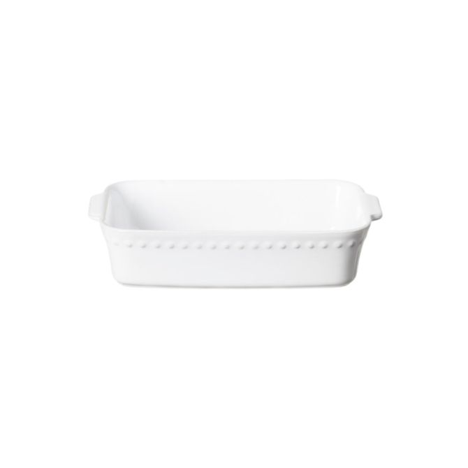 Costa Nova Small Rectangular Baker, Pearl White