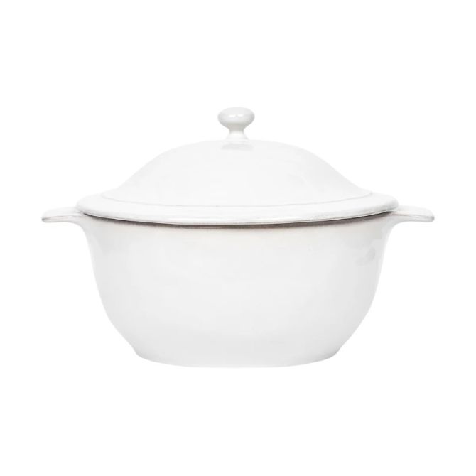 Juliska Puro Whitewash Casserole with Lid, 12"