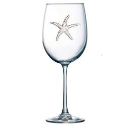 Aurora Borealis Crown Jeweled Stemmed Wine Glass