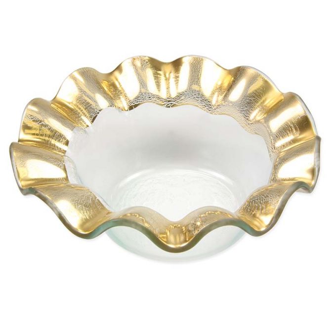 Annieglass Ruffle Gold Coaster