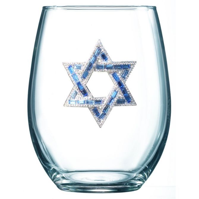 The Queens' Jewels Star of David Stemless Wine Glass