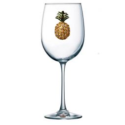 Pineapple Stemless Wine Glass - Cute Tropical Themed Decor and