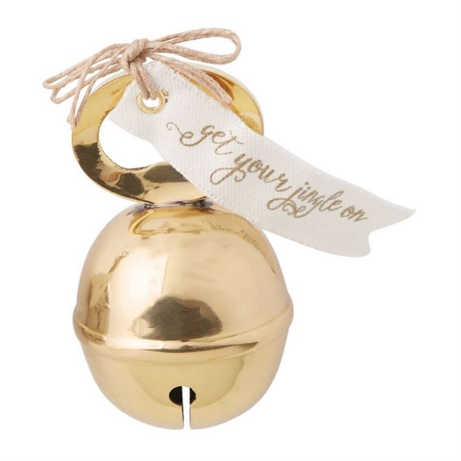 Mud Pie Jingle Bell Shaped Bottle Openers, Gold