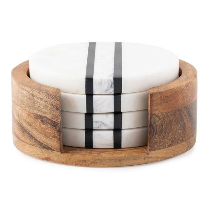 Juliska Stone Stripe Coaster Set