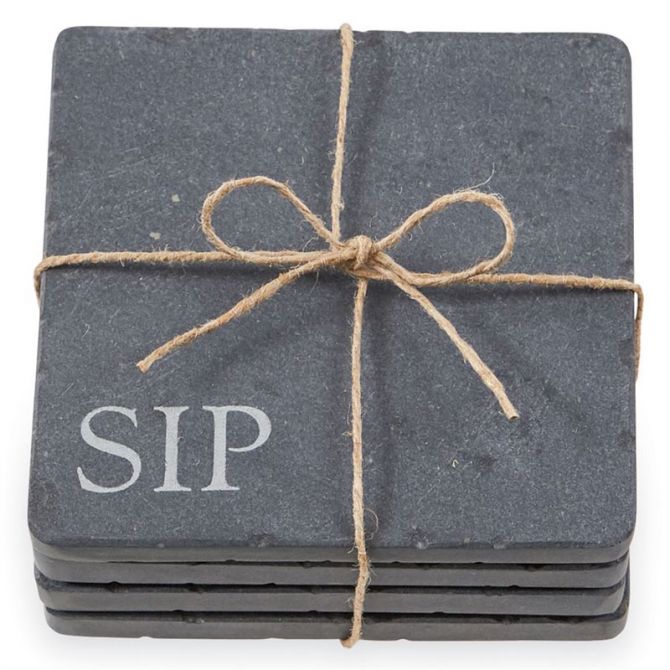 Mud Pie Slate Coasters, Set of 4