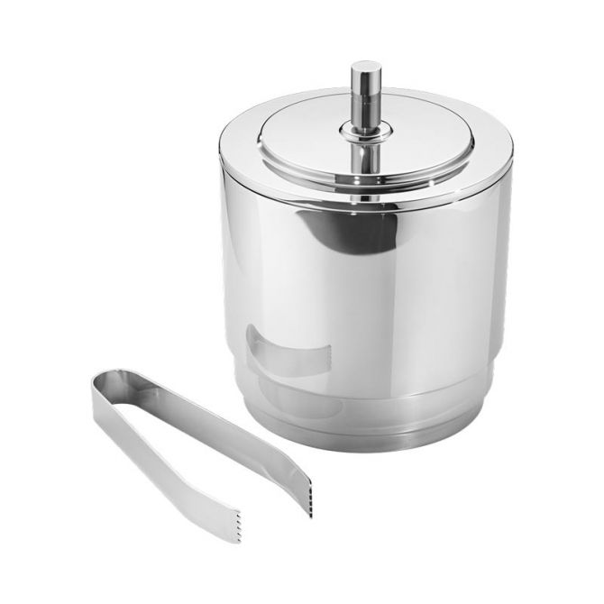 Georg Jensen Manhattan Ice Bucket with Tongs