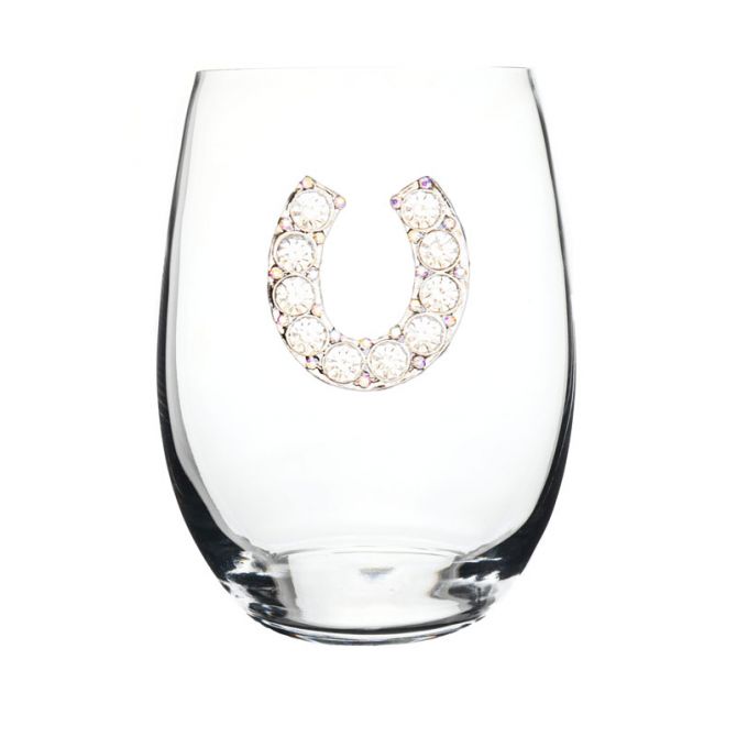 The Queens' Jewels Horseshoe Stemless Wine Glass