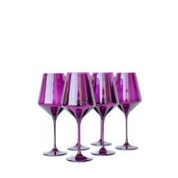StainlessLUX 77374 Brilliant Stainless Steel Wine Glass Set / Wine