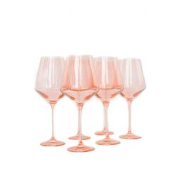 Estelle Colored Glass Estelle Color 2-Piece Champagne Flute Glass Set Blush Pink