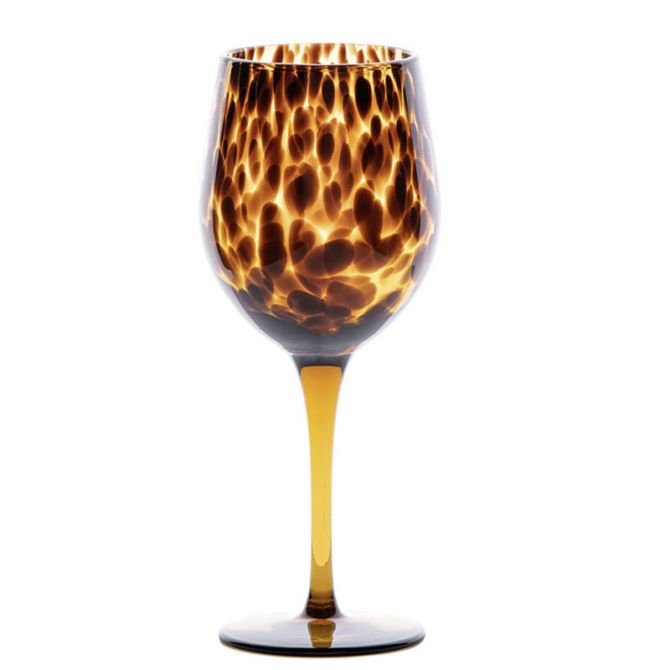 Juliska Puro Wine Glass, Tortoiseshell