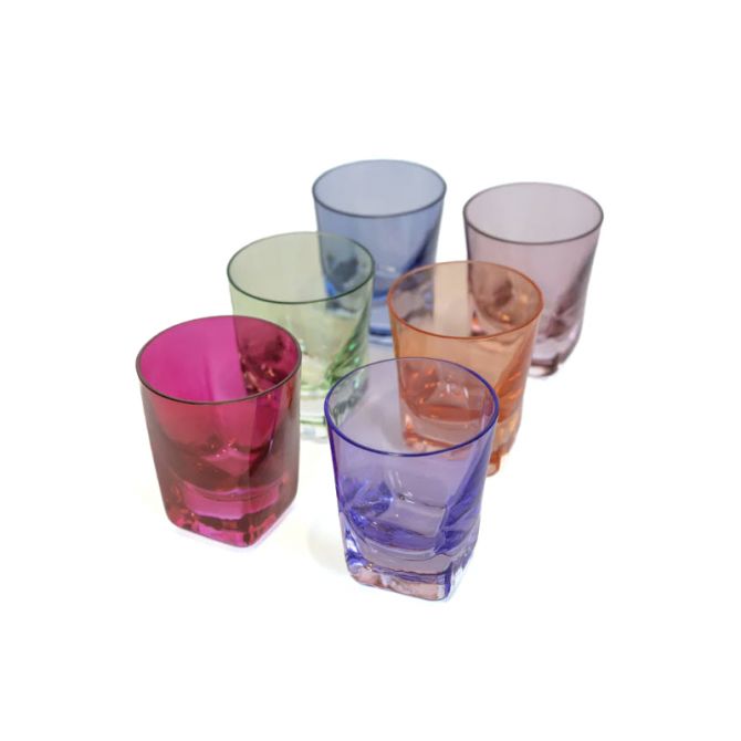 Estelle Multicolored Colored Shot Glasses, Set of 6