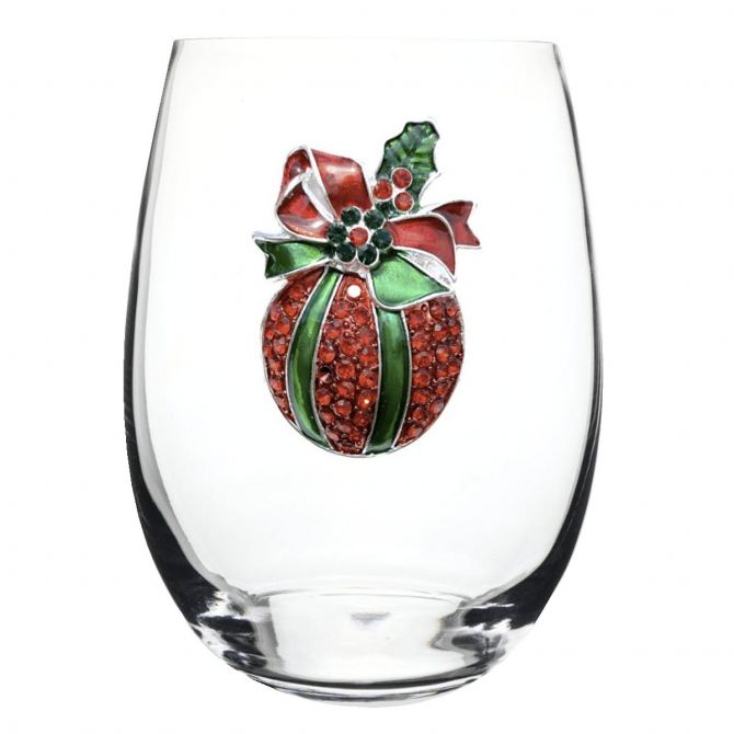 The Queens' Jewels Christmas Ornament Stemless Wine Glass