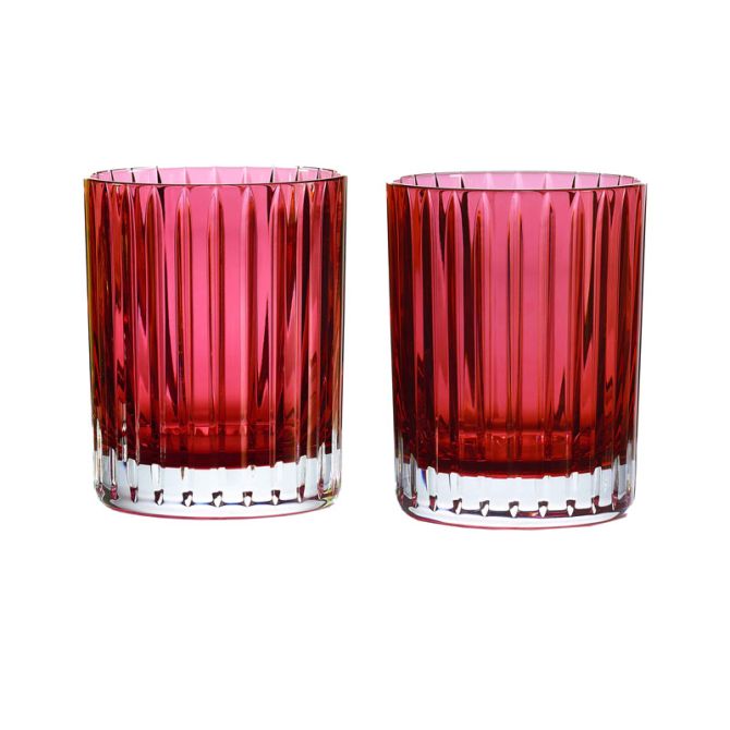 Baccarat Harmonie Colors Of Joy Red Tumblers, Set of 2