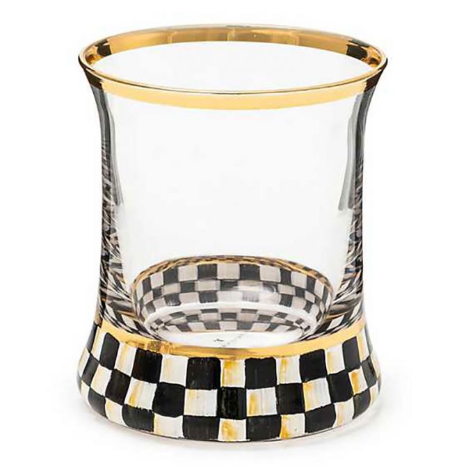 MacKenzie-Childs Courtly Check Tumbler Glasses, Set of 2