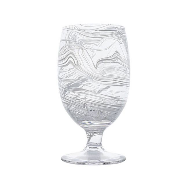 Juliska Puro Marbled Goblet, White