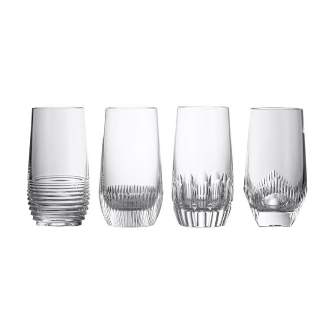 Waterford Mixology Hiball Glasses, Mixed Set of 4