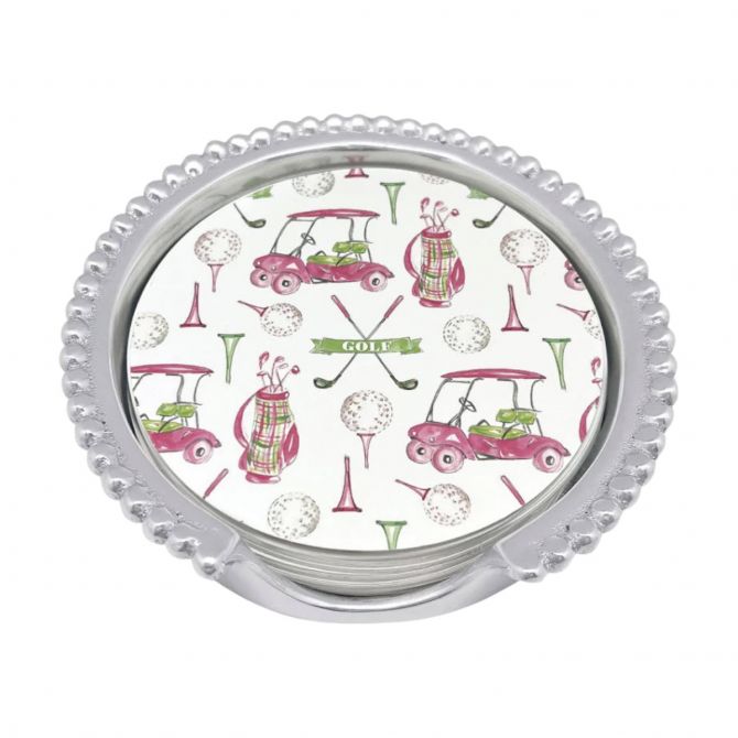 Mariposa Ladies' Golf Beaded Coaster Set