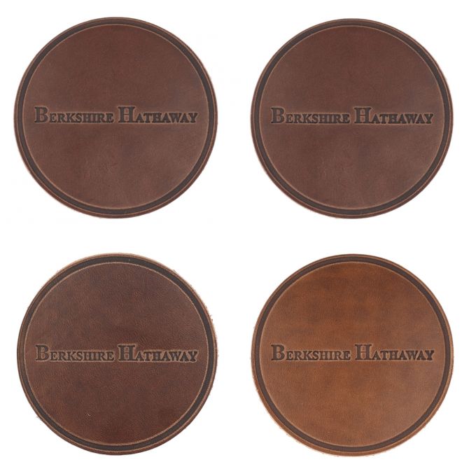 BRK Set of 4 Leather Coasters