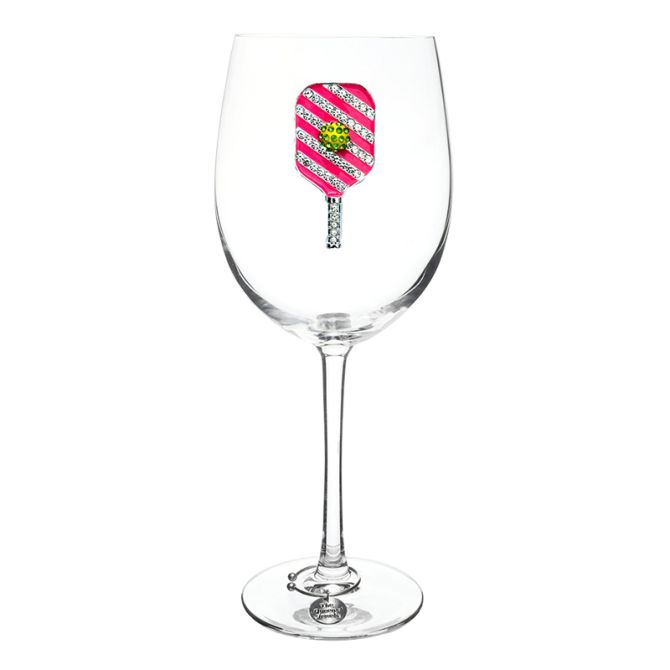 The Queens' Jewels Pickleball Stemmed Wine Glass