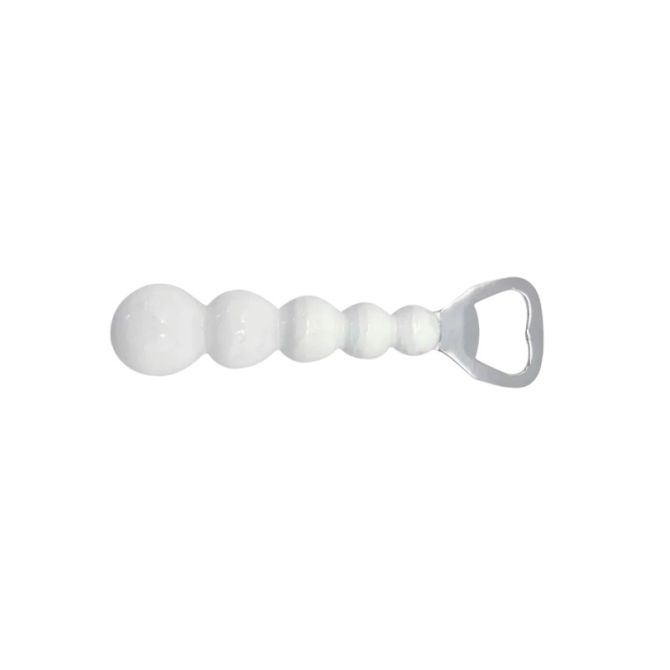 Mariposa Pearled Bottle Opener, White