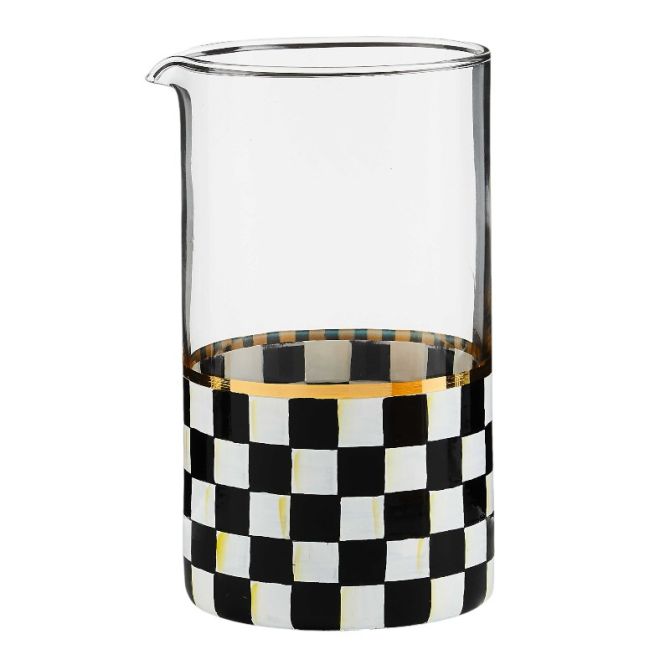 MacKenzie-Childs Courtly Check Mixing Glass