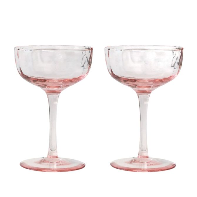 Juliska Puro Cocktail Coup Glasses, Blush