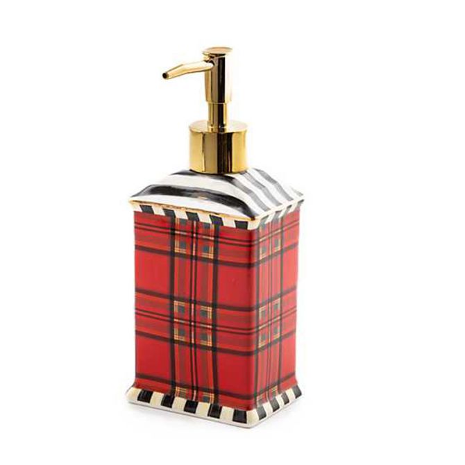 MacKenzie-Childs Tartan Soap Pump, Red