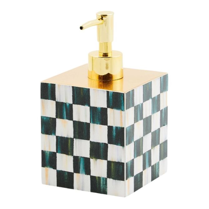 MacKenzie-Childs Courtly Check Lacquer Soap Dispenser