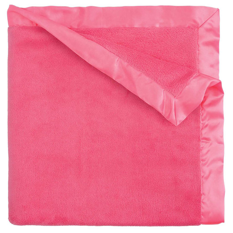 Elegant Baby Bright Pink Coral Fleece Blanket | Borsheims