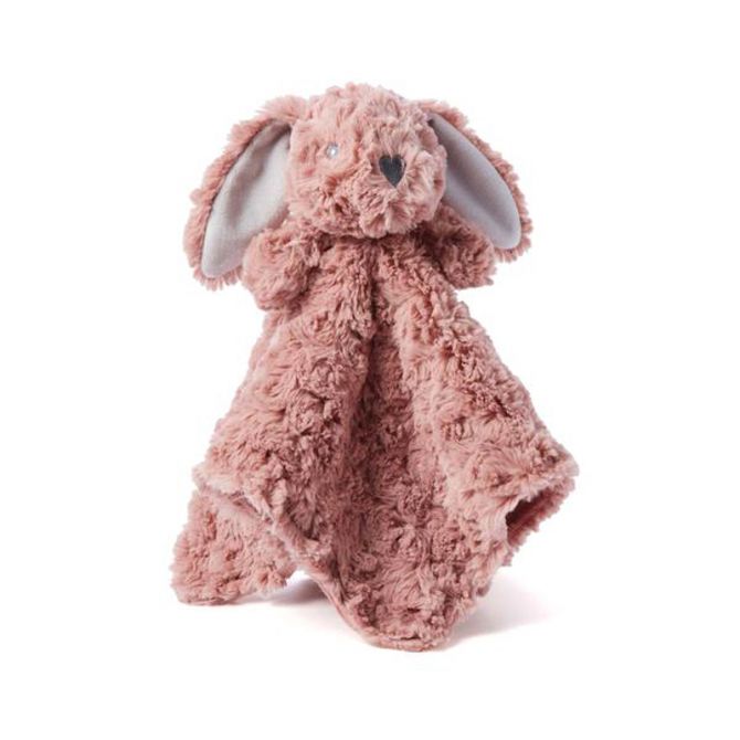 Elegant Baby Swirl Bunny Baby Security Blanket, Mauve