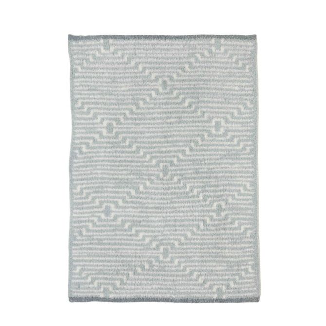 Barefoot Dreams Cozychic Stroller Blanket, Geo Stripe Blue Water