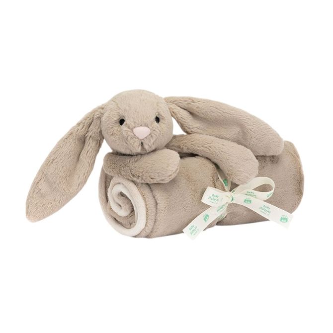 Jellycat Bashful Bunny Blankie, Blush