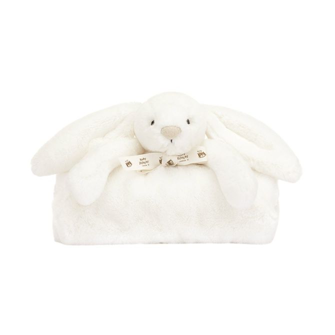 Jellycat Bashful Luxe Bunny Luna Blankie, White