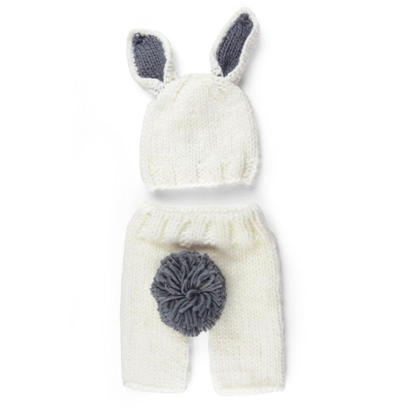 Bailey Bunny Hand Knit Grey Set Newborn Borsheims