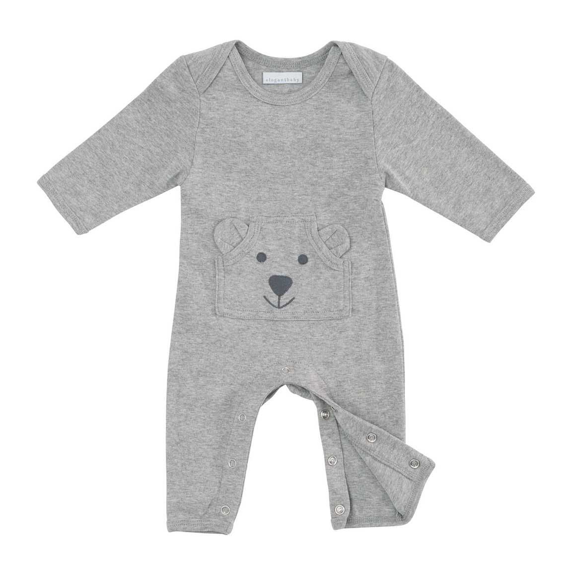 Elegant Baby Organic Gray Coverall 6-12M | 90925 | Borsheims