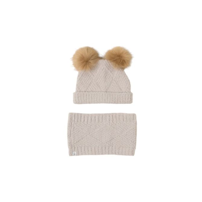 Barefoot Dreams Cozychic Toddler Winter Set, Stone