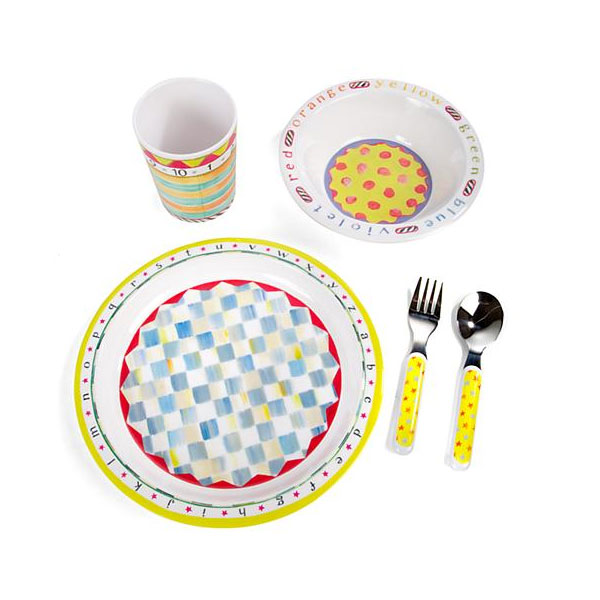 Mackenzie-Childs Toddler's Dinnerware Set- ABC Starter Set