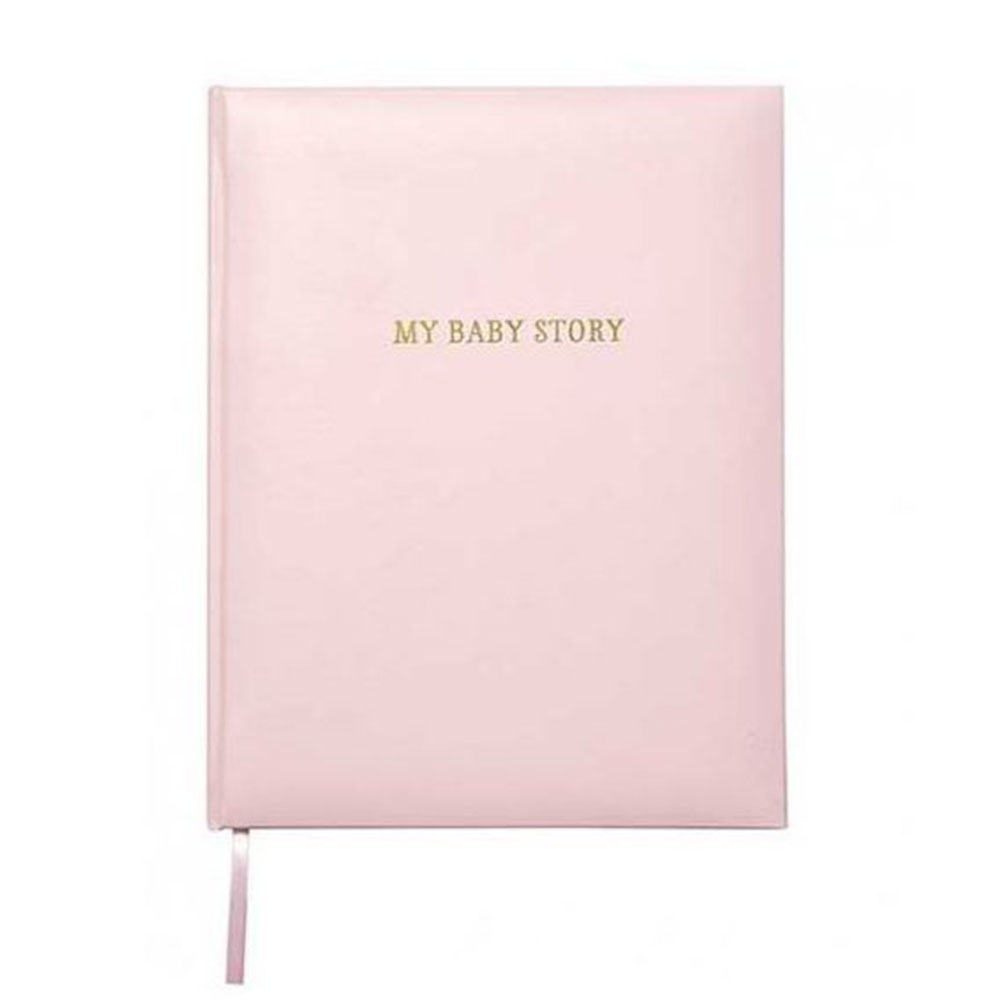 C R Gibson Pink Bonded Leather Baby Memory Book Borsheims