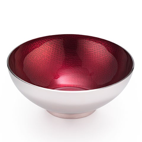 Mary Jurek Symphony Candy Dish Ruby Red Round Bowl