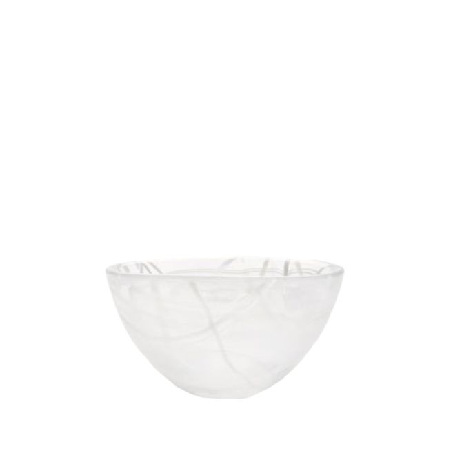 Kosta Boda Contrast Small Bowl, White on White